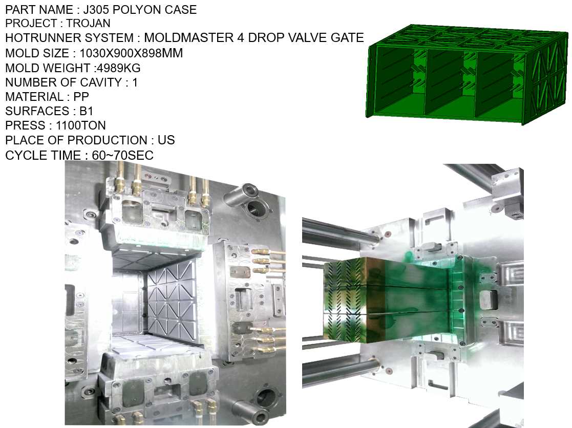 BATTERY BOX CONTAINER J305 POLYON CASE